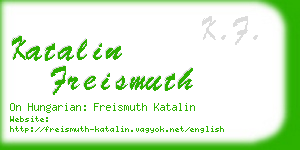 katalin freismuth business card